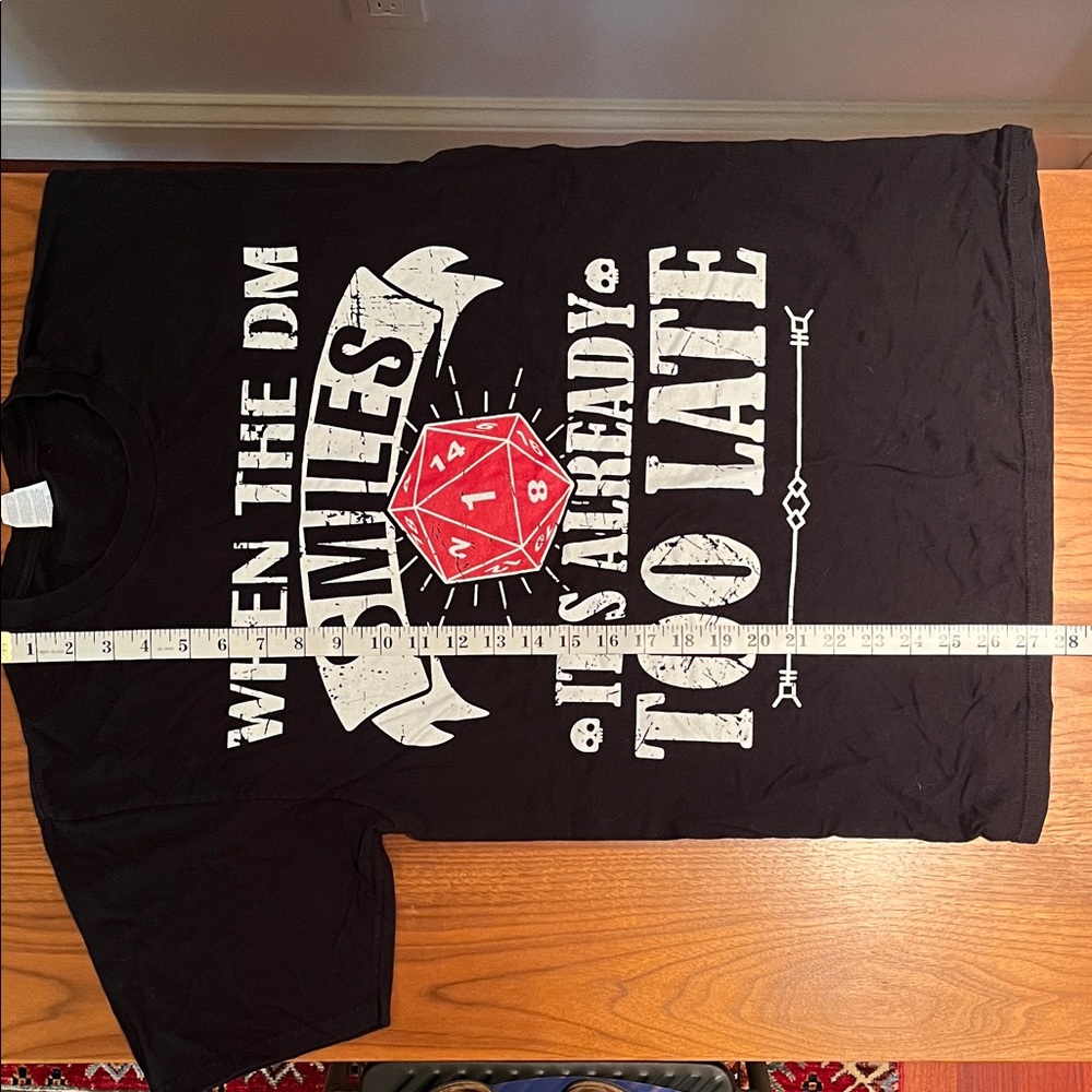 Dungeons & Dragons "When The DM Smiles It’s Already Too Late" Unisex T-Shirt Med - Picture 8 of 8
